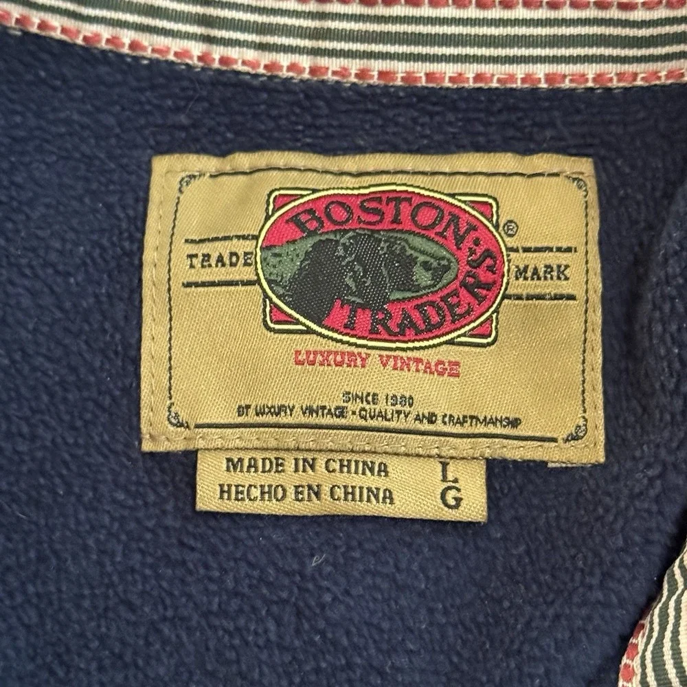 Boston Traders Men's L Fleece Lined Button Up Shirt Jacket Shacket Western Ranch